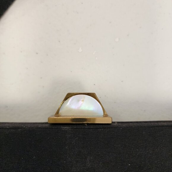 Vintage Black Satin Handbag Clutch Gold Shell Clasp Silk lined Coin Purse - Picture 9 of 10